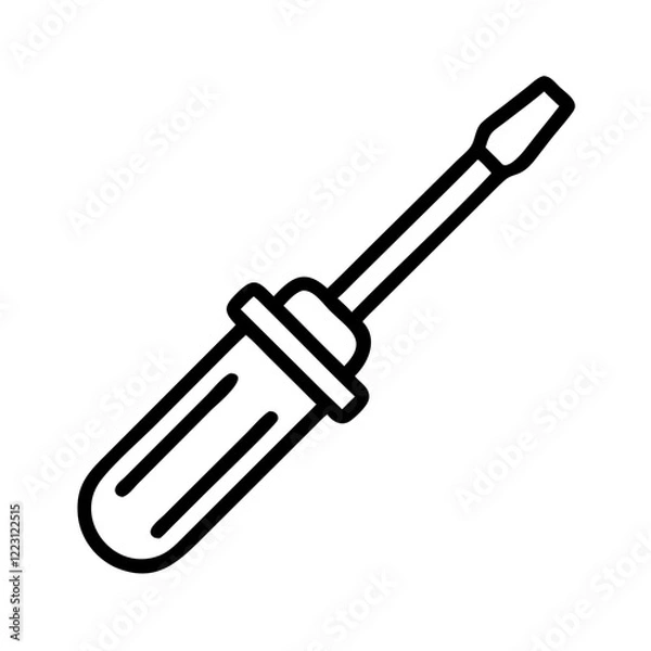 Fototapeta "Screwdriver Vector Icon: Essential Tool for Precision and Repair"