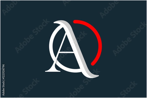 Obraz Initial AQ Logo Design Vector