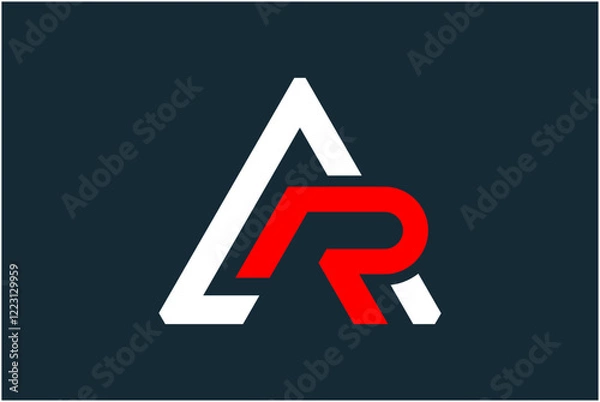 Obraz Initial AR Logo Design Vector