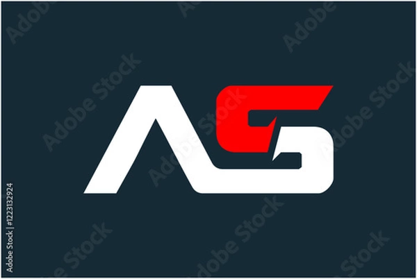 Obraz Initial AS Logo Design Vector