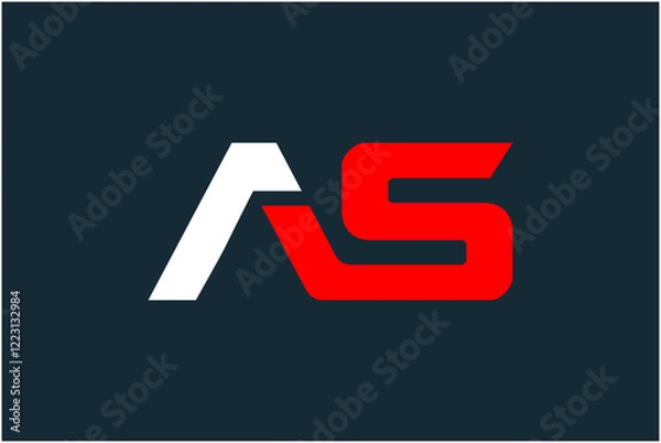 Obraz Initial AS Logo Design Vector