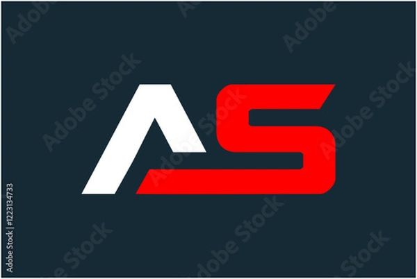 Obraz Initial AS Logo Design Vector
