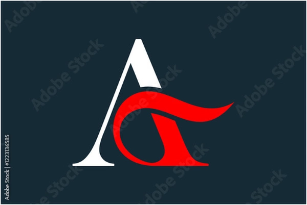 Obraz Initial AS Logo Design Vector
