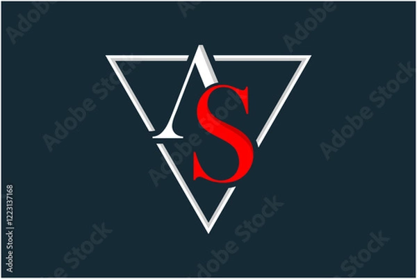 Obraz Initial AS Logo Design Vector