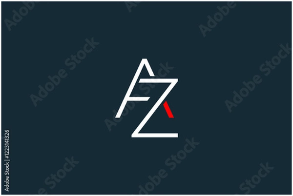 Obraz Initial AZ Logo Design Vector
