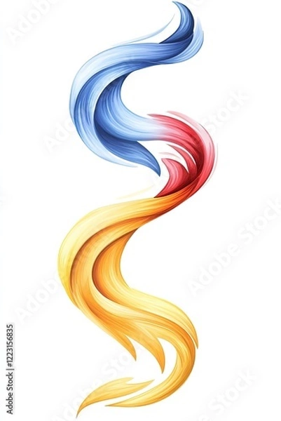 Obraz Colorful flowing abstract design representing movement and energy in a digital format