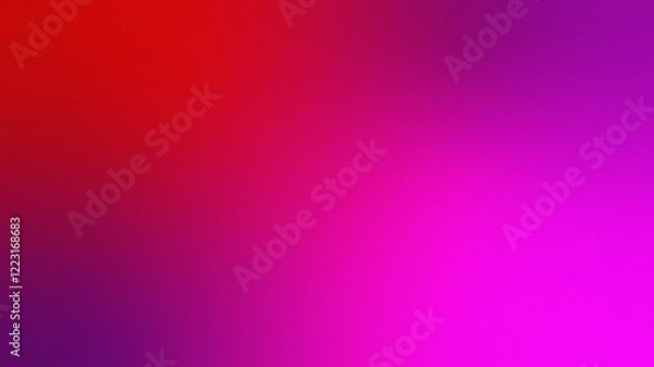 Fototapeta Red purple magenta violet abstract background. Color gradient ombre blend blur flow fluid. Noise grain mesh. Bright light vibrant neon glow. Smooth transition. Design