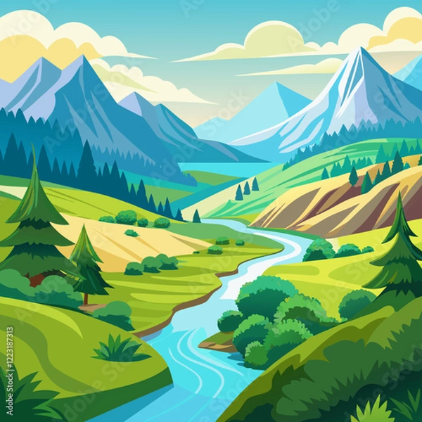 Obraz landscape with mountains