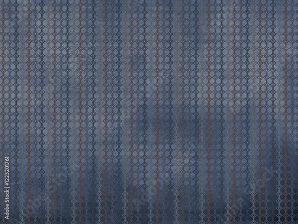 Obraz Modern 3D decorative wallpaper pattern. Blue ombre in the background.