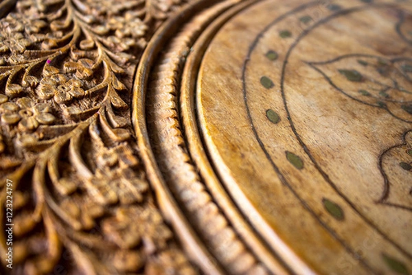 Obraz Wood carving textures and patterns.