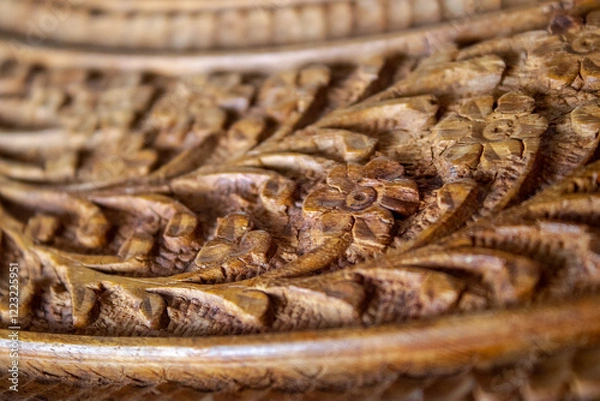 Obraz Wood carving textures and patterns.