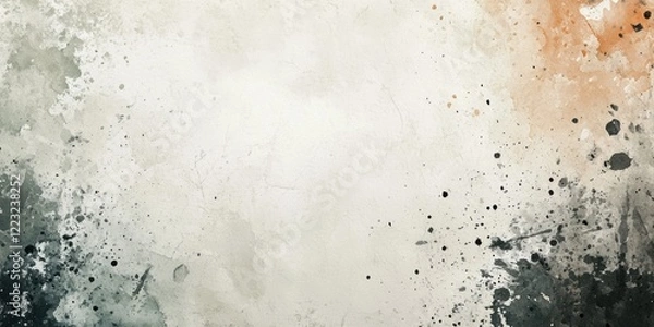 Obraz Abstract Watercolor Painting with Splashes and Blends