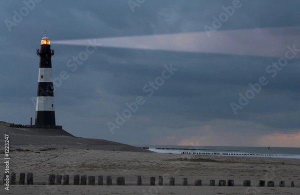 Obraz latarnia morska o zmierzchu