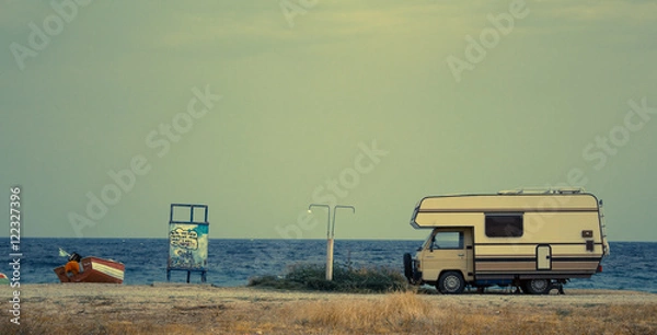 Obraz Camper van on the beach
