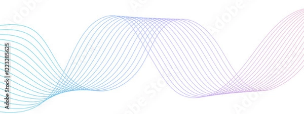 Fototapeta  Abstract geometric wave line pattern, banner and design presentation. Colorful glowing frequency sound wave technology curve lines background. Modern stream wave background and Sound waves technology