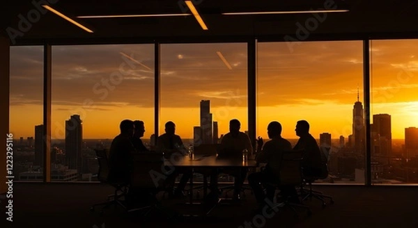 Fototapeta teamwork concept with the executives of a company who discuss the strategy to be taken and seek solutions during brainstorming.