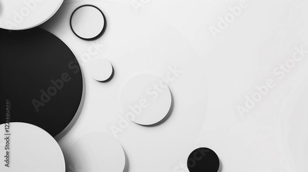 Fototapeta Monochrome Circle Abstract Design