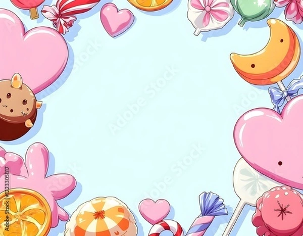 Fototapeta Sweet heart pastel background