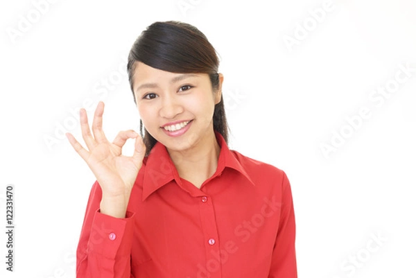 Fototapeta 笑顔の女性