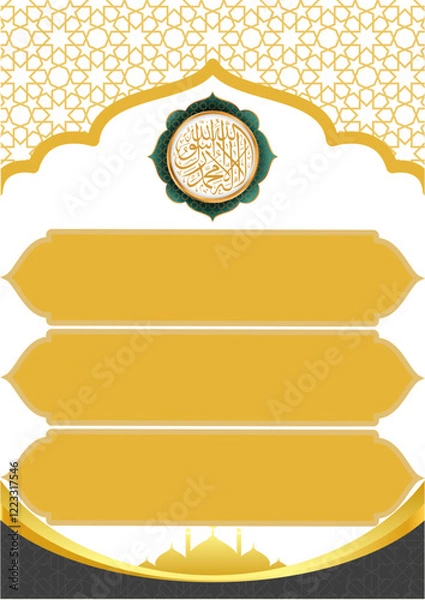 Obraz Arabic flyer poster vector design