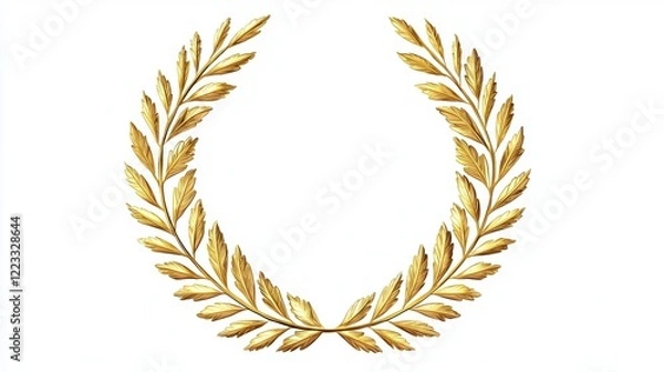 Fototapeta Golden Laurel Wreath Frame
