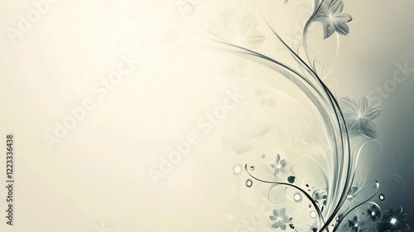 Fototapeta Elegant Floral Design Soft Hues Abstract Art