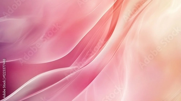Fototapeta Abstract Pink and Peach Wave Design
