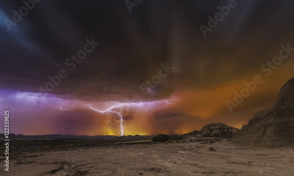 Obraz tormenta en Bardenas
