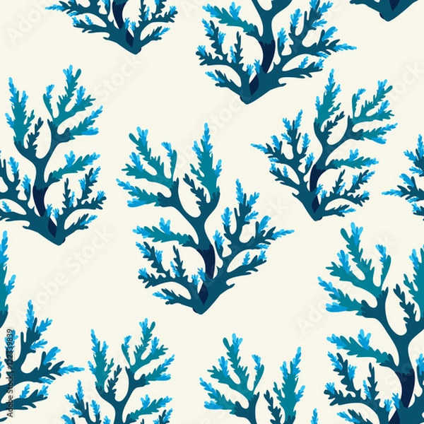 Fototapeta Seamless pattern with corals.