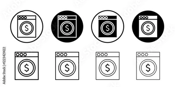 Obraz Money laundering icon Vector logo set flat