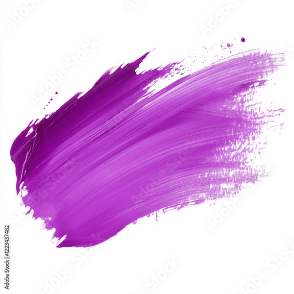 Obraz Purple ink stroke  Isolated on white Background 