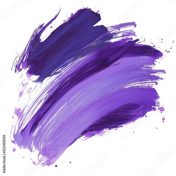 Obraz Lavender ink stroke  Isolated on white Background 