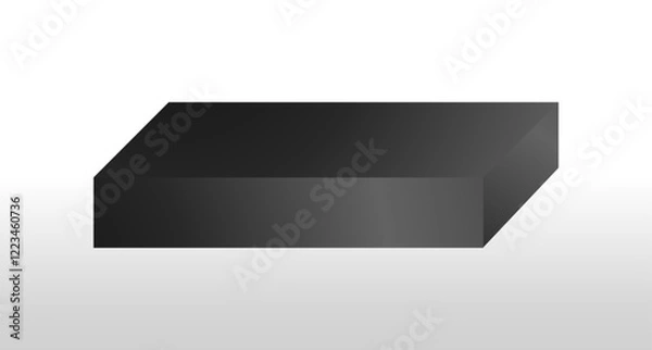 Obraz Black podium square 3d Empty stage, product platform background, Vector illustration