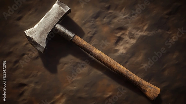 Obraz Medieval War Hammers with Sturdy Wooden Handles – Historical Weapons Showcasing Strength and Craftsmanship
