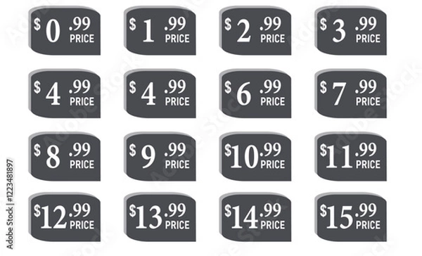 Fototapeta Set of Black sale labels, Black Discount stickers set. vector collection, you can simply change color