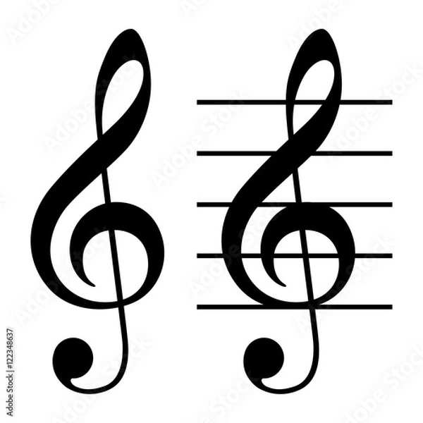 Obraz 音楽記号：ト音記号