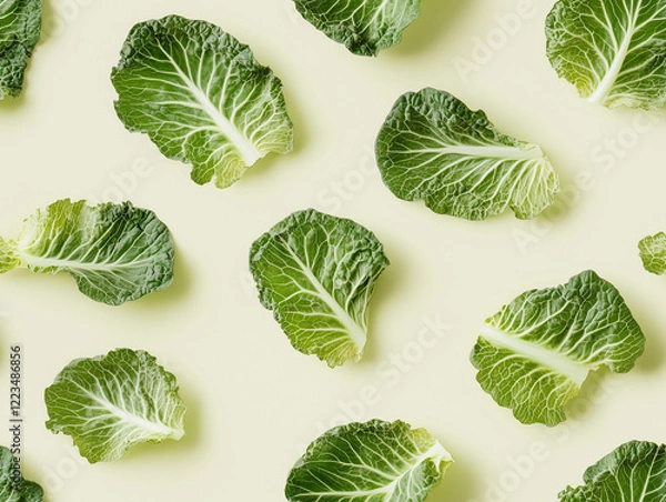 Obraz Salad leaves seamless tile pattern