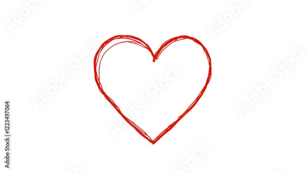 Obraz red heart isolated on white background