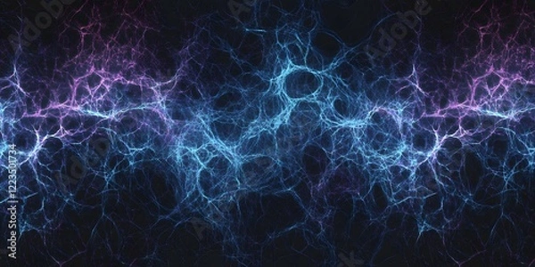 Fototapeta abstract blue background with lightning