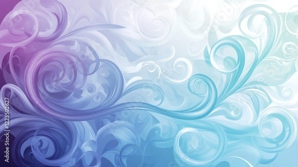 Fototapeta Abstract vector background with curls. Can be used for greeting cards, invitations, business cards.