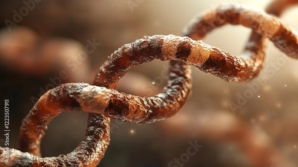 Fototapeta Twisted double helix structure closeup