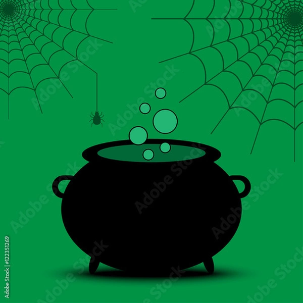 Obraz Witch cauldron halloween isolated