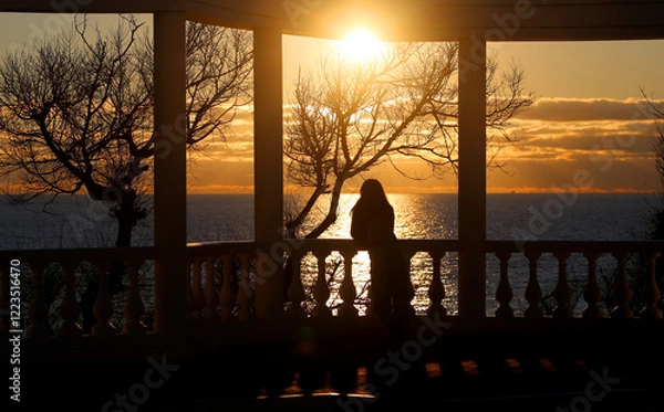 Obraz Photo of a beautiful unusual sunset