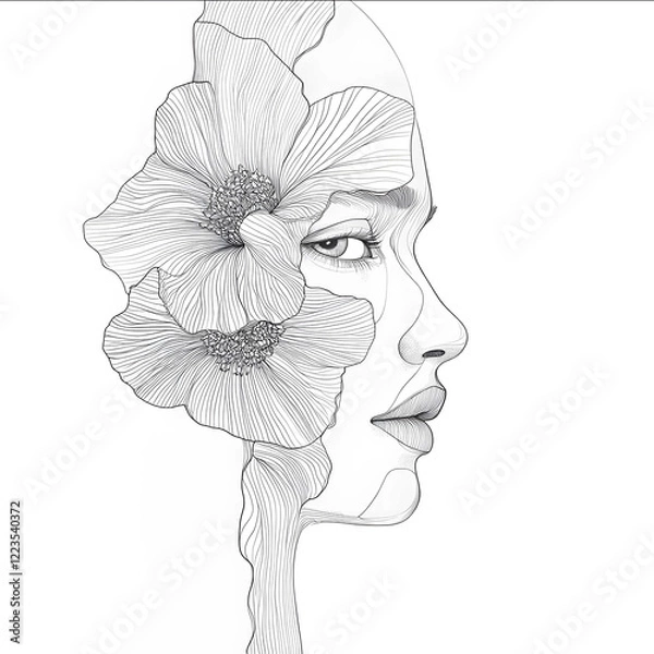 Obraz illustration line drawing black and white for quick start guide Install app on device