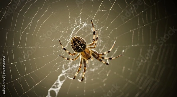Fototapeta Spider in Web Macro Photography Nature Image
