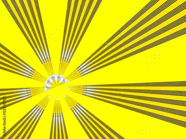 Obraz yellow rays of light, rectangular empty background, Copy space, yellow background