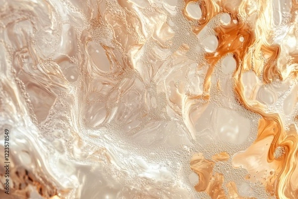Fototapeta Mercuryinspired abstract image with warm tones 3D lighting