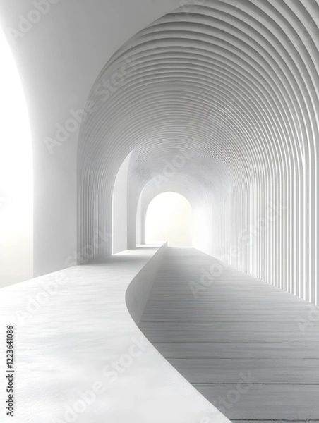 Obraz A design of two thin parallel lines on a blank background, creating a simple horizon.