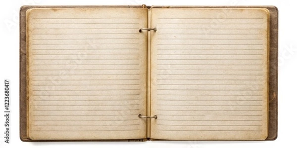 Fototapeta Open Vintage Notebook