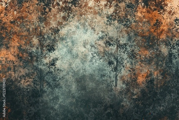 Fototapeta   forest wallpaper with holographic texture and depth
